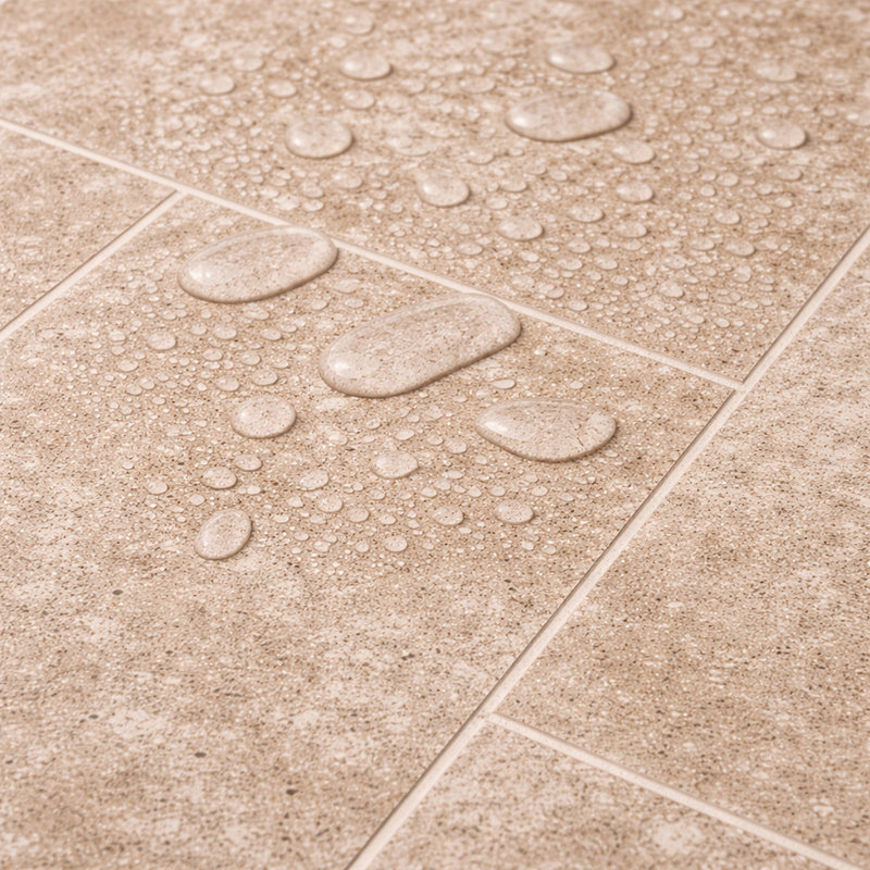  PVC Shower Panel Pack of 3 Concrete Beige Effect Matt Waterproof Bathroom Wall Cladding 2400x1000x10mm