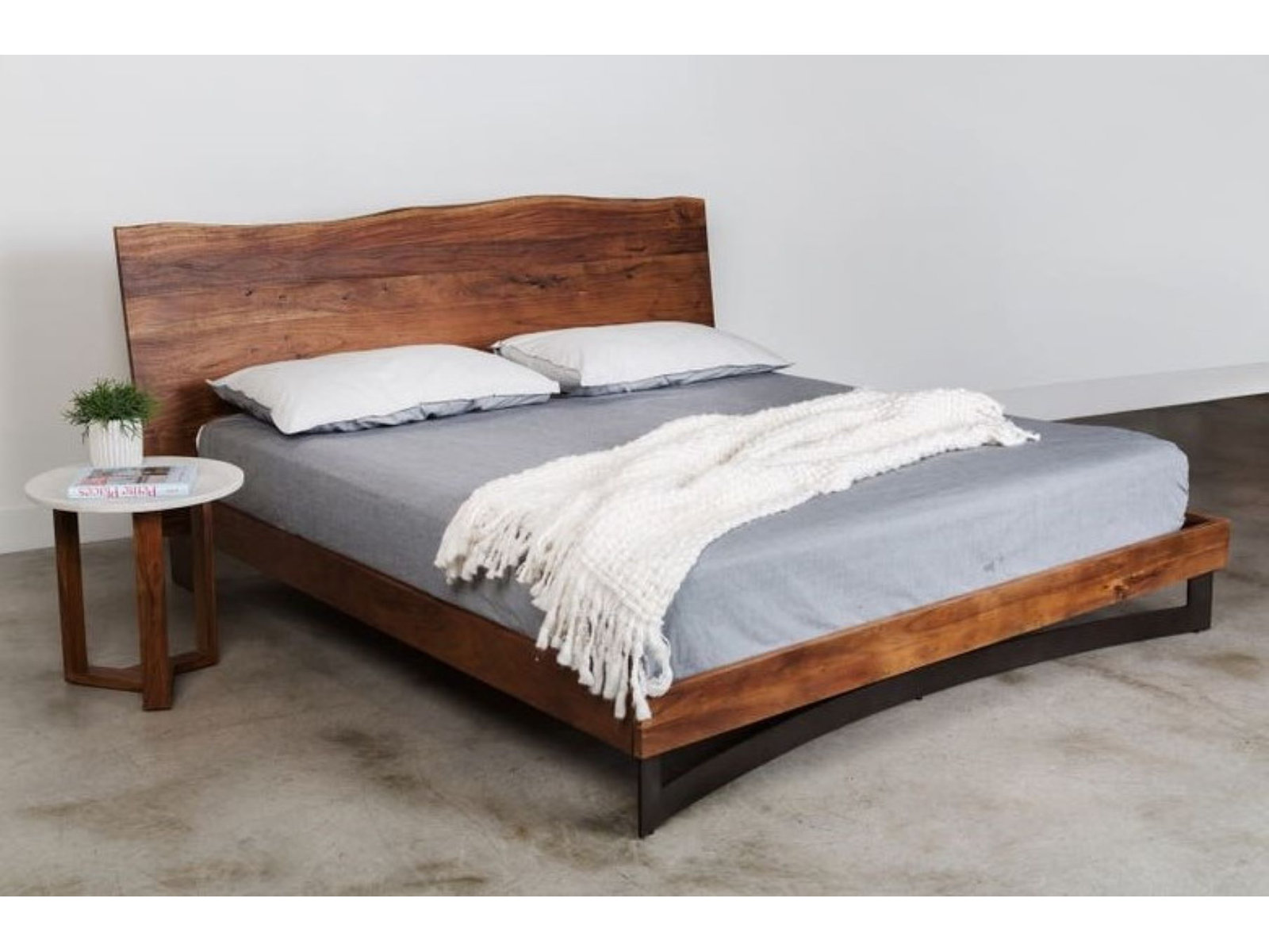 Burnell Solid Wood Bed, King