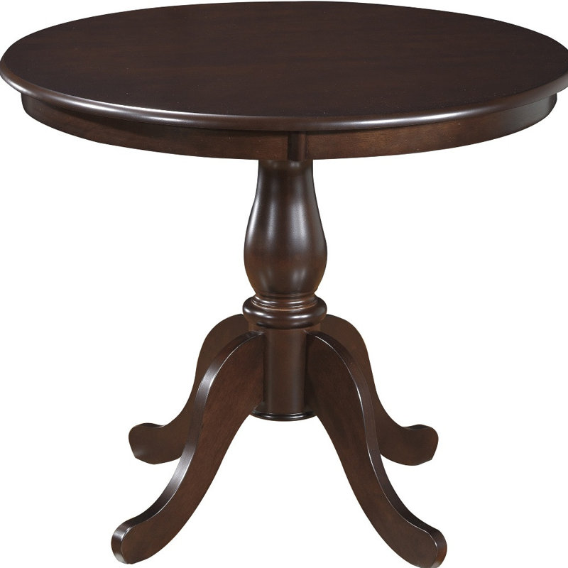 Table de salle à manger 36 po, Bois espresso, H 30 po x L 36 po x l 36 po