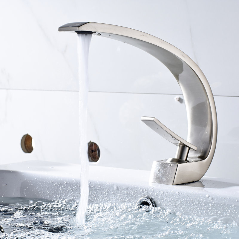 Robinet pour salle de bain Modern, Nickel brossé