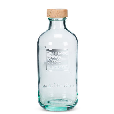 Bouteilles décoratives en verre transparent intérieur / extérieur de 5,8 po.