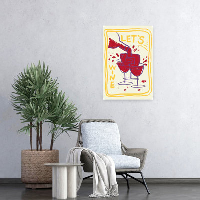 «Let's Wine Together Playful», art mural contemporain