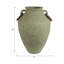 Vase de plancher rustique en porcelaine texturée pour décor de maison Amphora - 28 po, vert