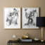 Graphite abstrait I-Premium, impression encadrée - prête à être accrochée - aucun clou requis - aucun clou requis-251132021-251132016
