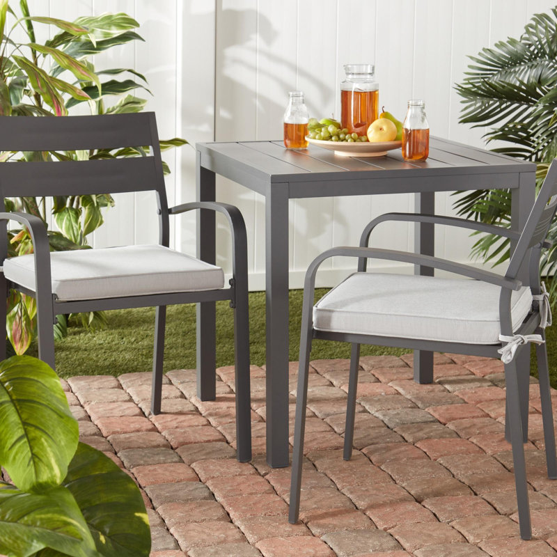 Sunbrella Outdoor Dining Chair Seat Pad, Canvas Granite