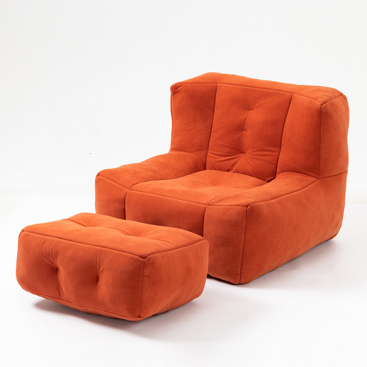 Orange velvet best sale bean bag