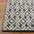 Vermont Hand Woven Wool/Cotton Geometric Rug in Ivory/Black-916677384