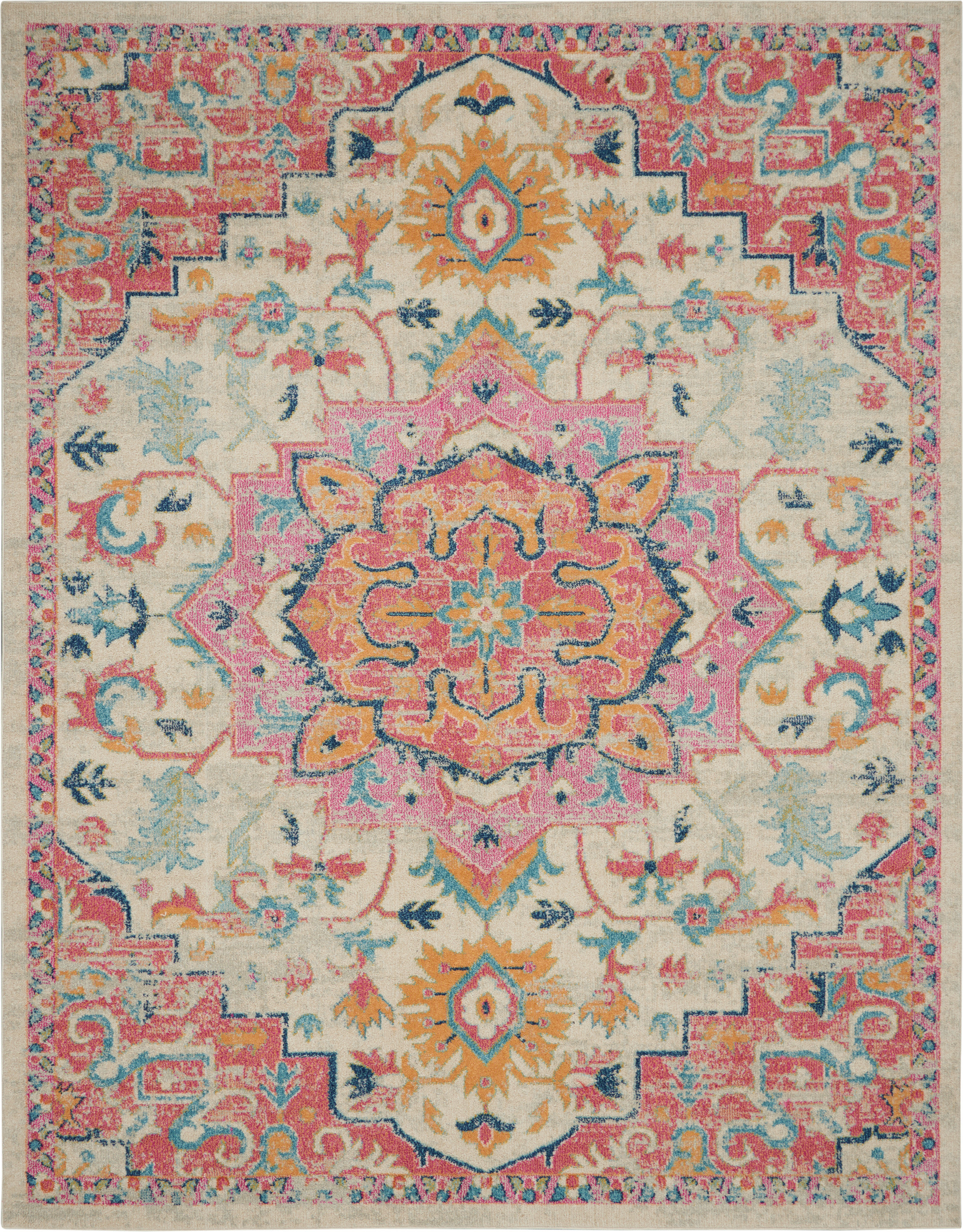 Verda Oriental Pink Area Rug