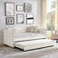 Lit de jour avec canapé-lit capitonné capitonné, taille simple, tissu Boucle, beige (83 po x 43 po x 29,5 po)-130631789-130631788