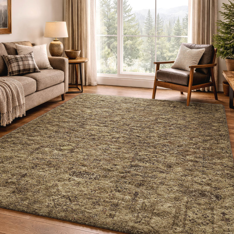 Tapis à poils longs de qualité supérieure lavable à la machine ADS611, Moka, 10' x 14'