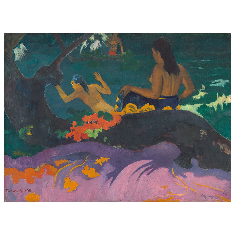 Leinwandbild Fatata Te Miti (by the Sea) von Paul Gauguin