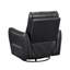 Fauteuil inclinable électrique pivotant, cuir noir et similicuir-808909114
