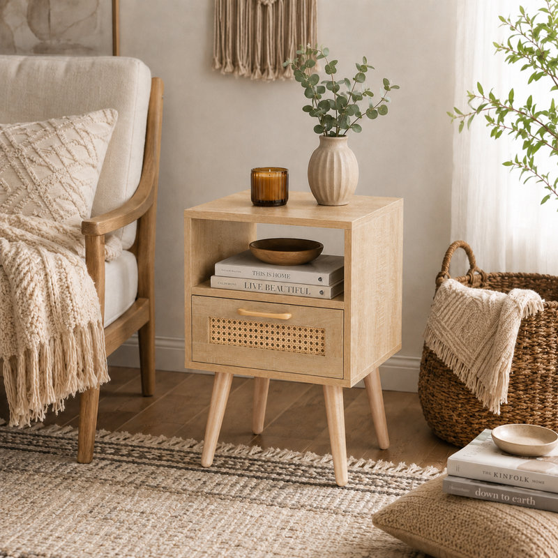 Table de chevet Soan, Naturel