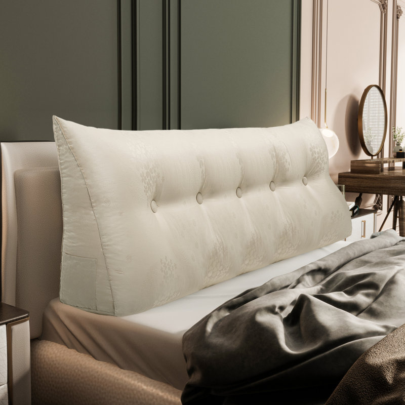 Coussin de tête de lit confortable, Grand lit, Beige clair