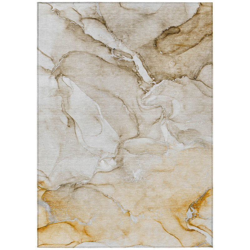 5' x 8' Brown Abstract Indoor Outdoor Area Rug 5' x 8' Brown Abstract Indoor Outdoor Area Rug