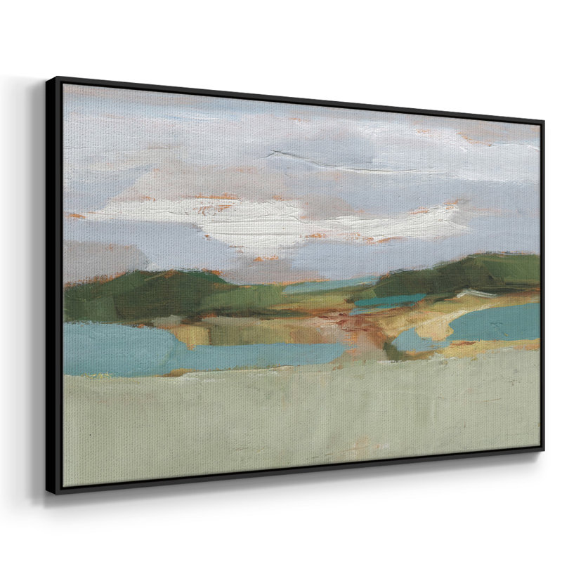 High Noon Vista Study II, H 27 po x l 41 po x P 2 po, Toile avec cadre flottant noir, Non
