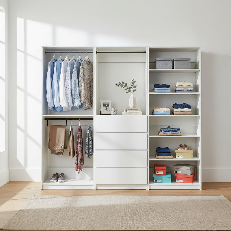 Système de garde-robe autoportant en bois