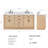 Thornaby 72'' Solid Wood Double Bathroom Vanity with 1.5'' Carrara Quartz Top-1500307764-1500307766