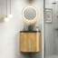 Meuble-lavabo de salle de bain 30 po avec lavabo intégré, meuble-lavabo de coin flottant mural avec rangement à une porte, conception triangulaire, lavabo noir