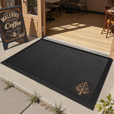 Embroidered Non-Slip Outdoor Doormat
