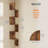 Set Of 2 Floating Corner Shelves For Wall,Rustic Brown
