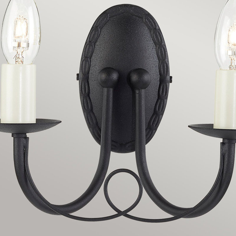 Cline Candle Wall Light, Black