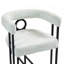 Ensemble de 2 tabourets de bar, tabouret de bar moderne avec dossier, cadres en métal noir, tabourets de bar rembourrés pour îlot de cuisine, pub, club (chenille)-852608166