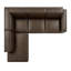 Canapé modulaire en forme de L en espresso 4 pièces Bange-735058529-735058528