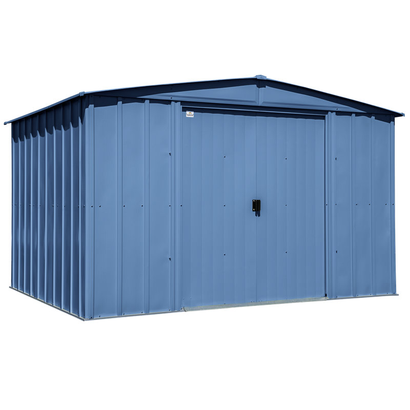 Remise de rangement Classic en acier, 10 x 8, bleu gris, Bleu / gris, L 123,25 po x P 95,25 po x H 75,9 po