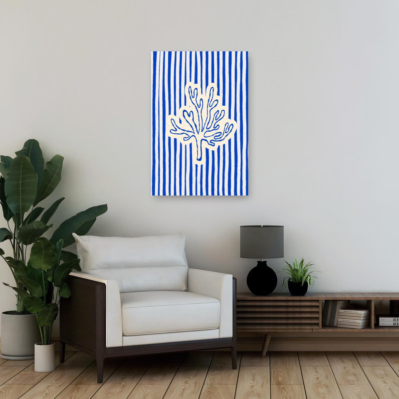 Impression d'art mural bleu et bleu, 36" H x 24" W