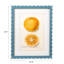 Multicolore 4 pièces, décoration murale en verre encadré de bois avec fruits