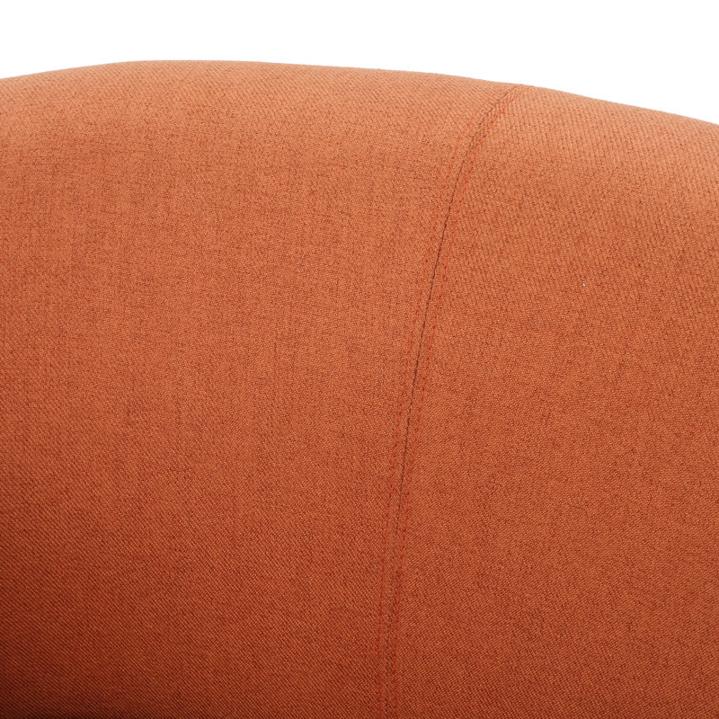 Dorset 29" Wide Barrel Chair, Orange , Black