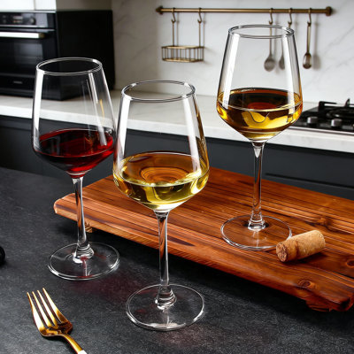 Classic Long Stem Wine Glasses Set Of 8, 12Oz Clear Crystal-Like Glasses For Red And White Wine, Ideal For Dinner Parties, Weddings, And Home Use