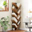 HOMCOM Tree Bookshelf Industrial Bookcase Steel Frame-94521723-78942925
