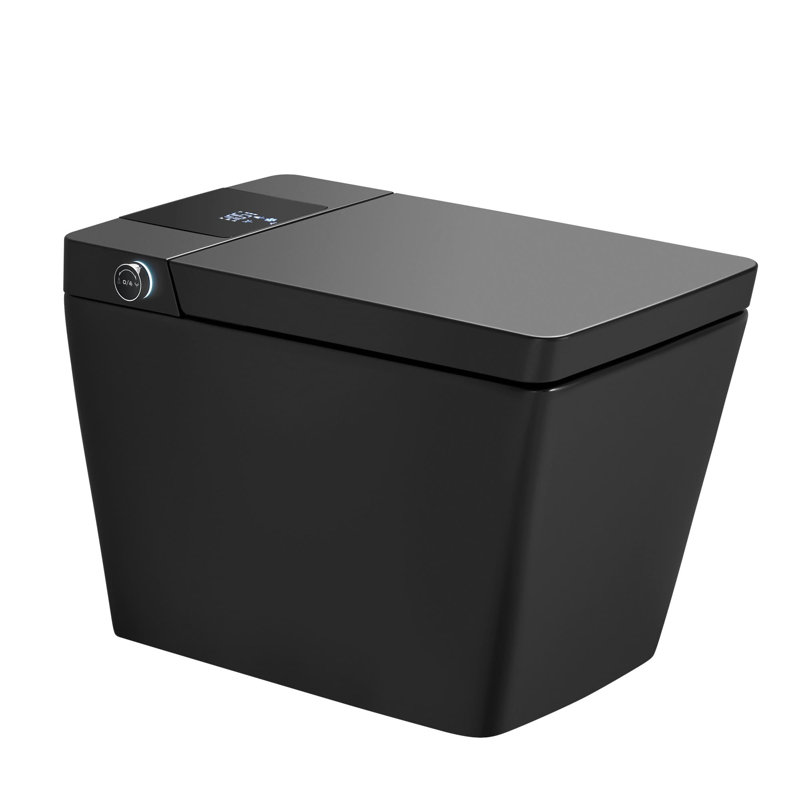 LED Smart Toilet With Bidet Built In Floor Mount Toilet Bidet Tankless Digital Display Bidet Toilet With Auto Open Close