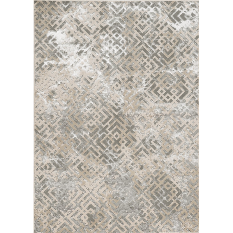 Tapis gris Nuneaton, Rectangle 5 pi 3 po x 7 pi 7 po