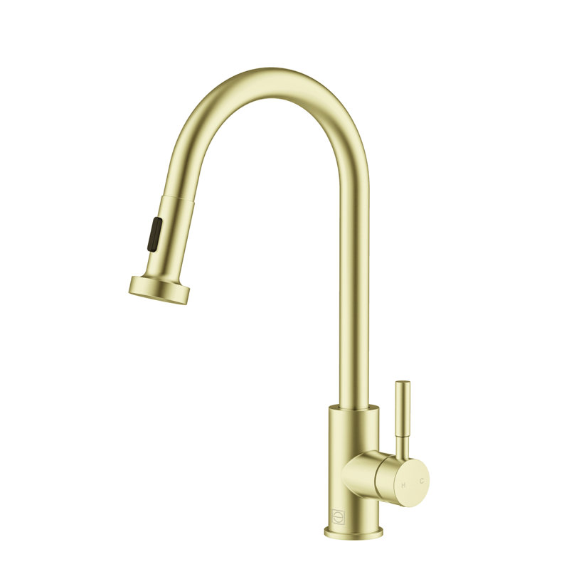 Elegant Home Living Sem Kitchen Faucet, Brushed Gold