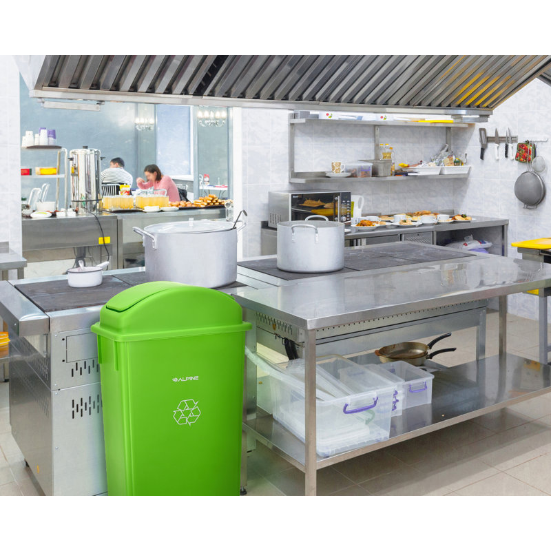 Couvercle pivotant pour poubelle 23 gallons, Vert lime