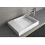Lavabo de salle de bain à surface solide blanc matte 24 po Cantrio ST-24184 SolidTech