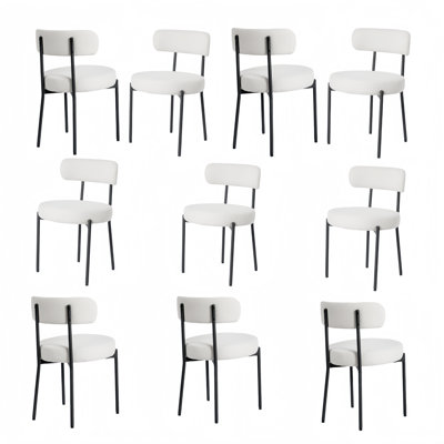 Dining Chairs Set of 10, Kitchen Dining Room Chairs, Mid Century Modern Upholstered Chairs -  Corrigan StudioÂ®, 273AC9F26DE7478897AD64F69E24906C