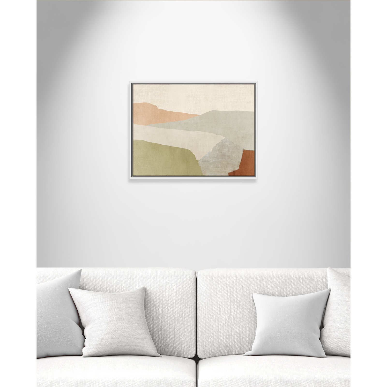Elspeth "Pastel Views" Painting, 19.5" H x 25.5" W, White