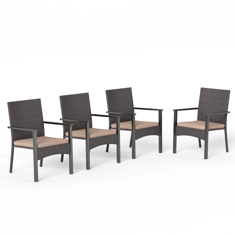 Outdoor Patio Dining Armchair with Cushion
