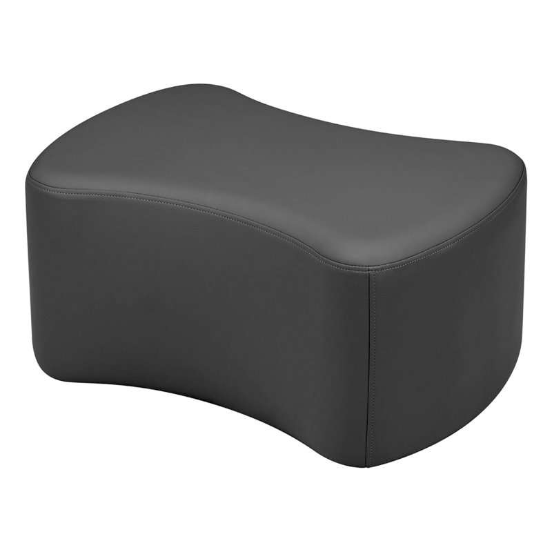 Pro Series Upholstered Bowtie Ottoman 12" Height, Black