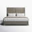 Aspen Solid Wood Platform Bed with Tall Headboard, Gray Wood (Queen)