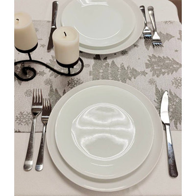 Chemin de table Silver Pine Trees F07M5-9A