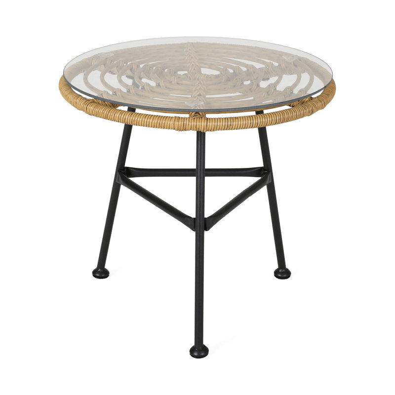 Side Table With Fashionable Look Weave