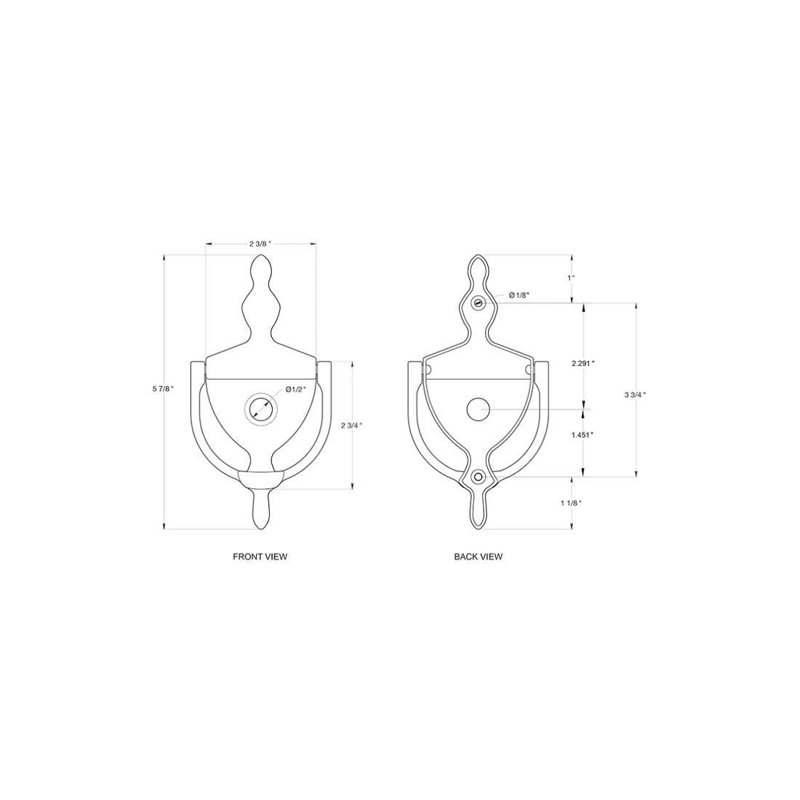 Heurtoir de porte 1CF19D7462424E868EE25B68BC7B5D4F Finition laiton brillant, Laiton brillant
