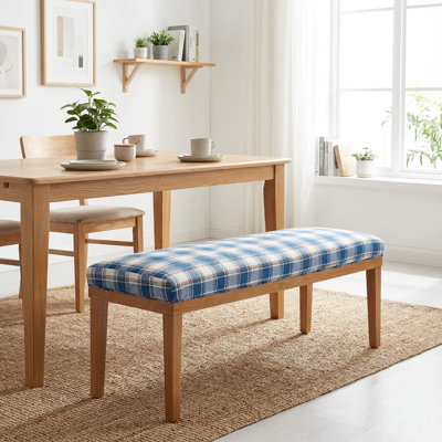 Upholstered Dining Bench With Solid Wood Legs For Dining Table, 52.8