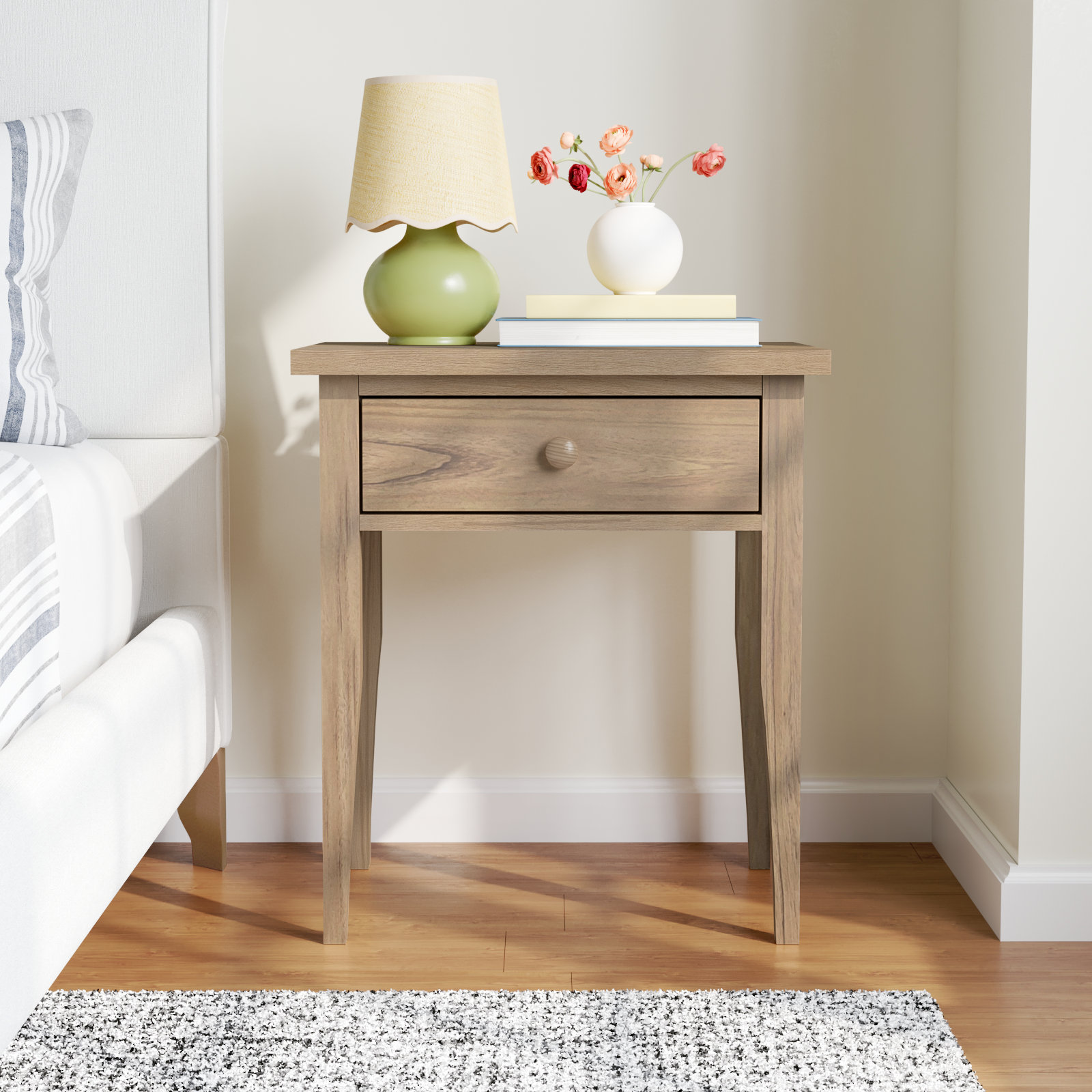 Bronwyn 1 Drawer Nightstand, Natural