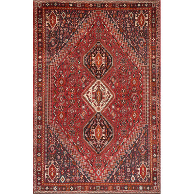 Tapis traditionnel rouge / beige / noir